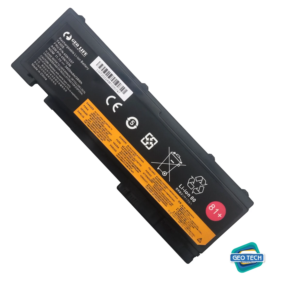 Battery for Lenovo ThinkPad T420i T420s T430s 42T4844 42T4845 42T4846 42T4847 45N1036 45N1037 0A36287 0A36309 11.1V 44Wh