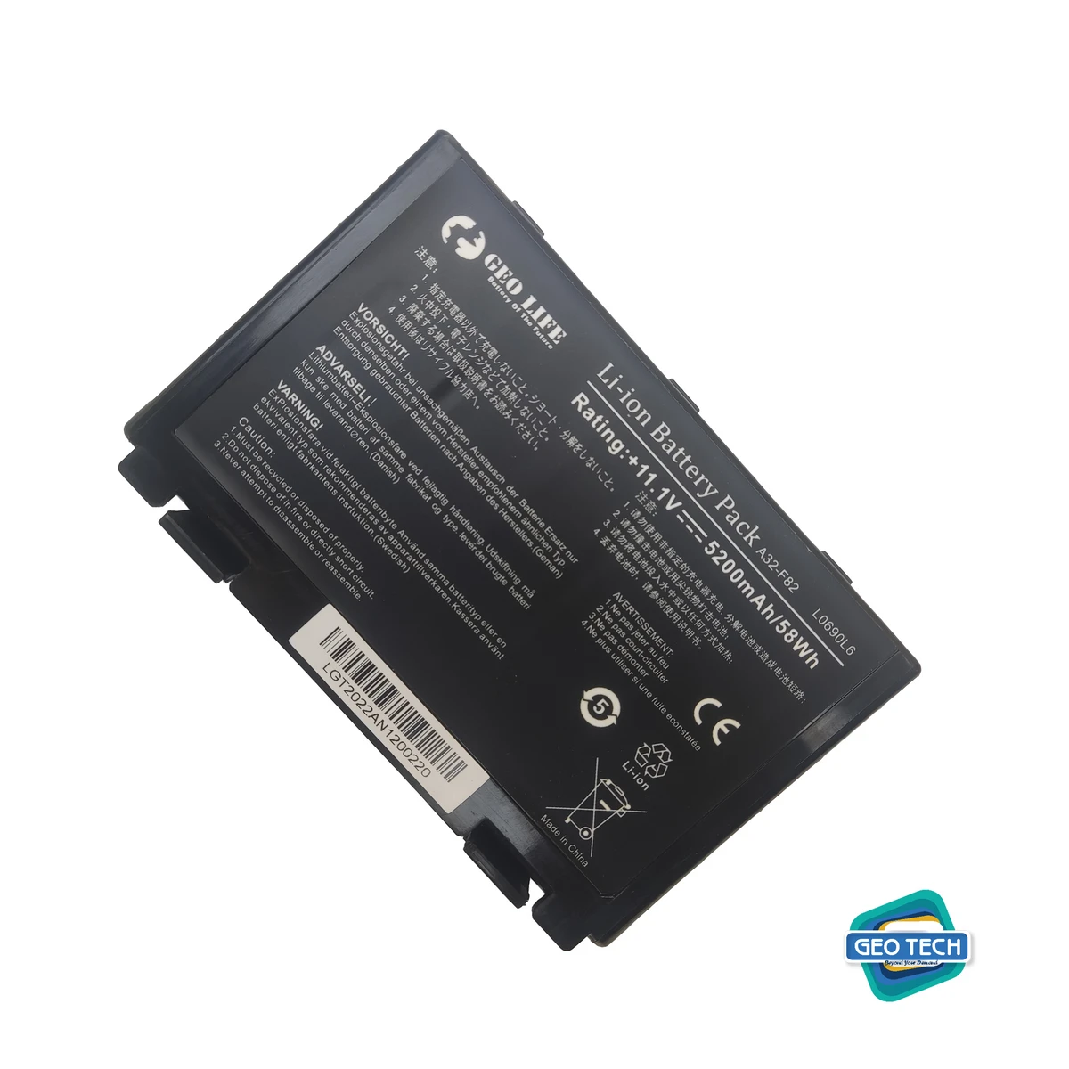 ASUS F52, F52A, F52Q, F82, F82Q, F83, F83CR, F83S, F83VF, FF83S, K40, K40E, K40IJ, K40IN, K50, K50AB-X2A LAPTOP BATTERY