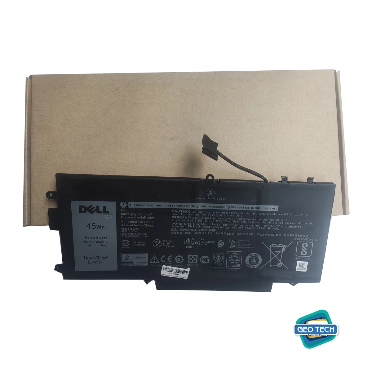 RDSJ 71TG4 X49C1 K5XWW Laptop Battery for Dell Latitude 5289 7389 P29S001 7390 P29S002 2-in-1 Series 071TG4 0K5XWW 0X49C1 CFX97 0CFX97 7ITG4 6CYH6 725KY N18GG 07ITG4 11.4V 45Wh