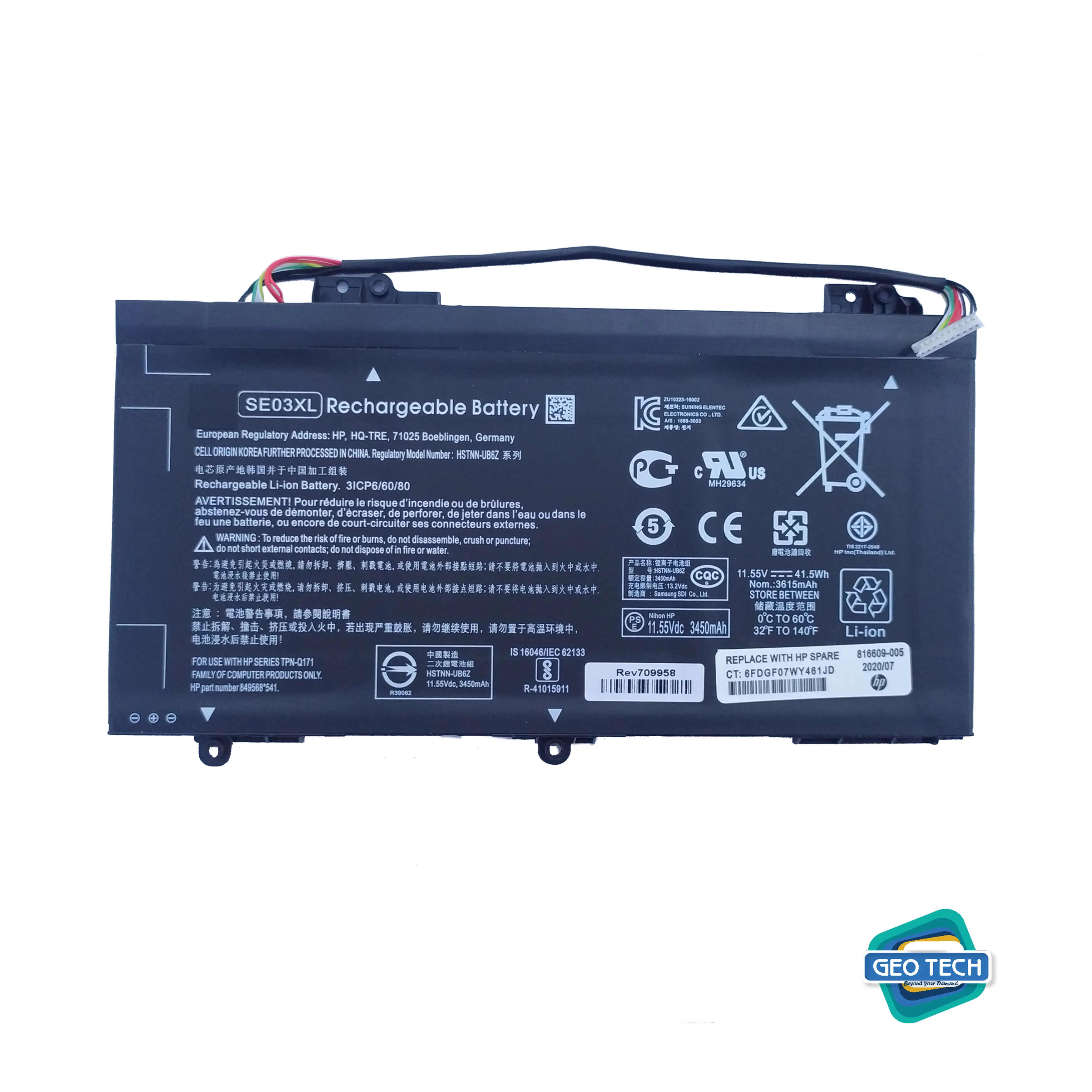 SE03 11.55V 41.5Wh SE03XL Battery Compatible with HP Pavilion 14-AL100 HSTNN-LB7G HSTNN-UB6Z TPN-Q171 849908-850 Series / HP Pavilion SE03XL 14 HSTNN-LB7G HSTNN-UB6Z TPN-Q171 849568-421 849908-850 BATTERY ORIGINAL