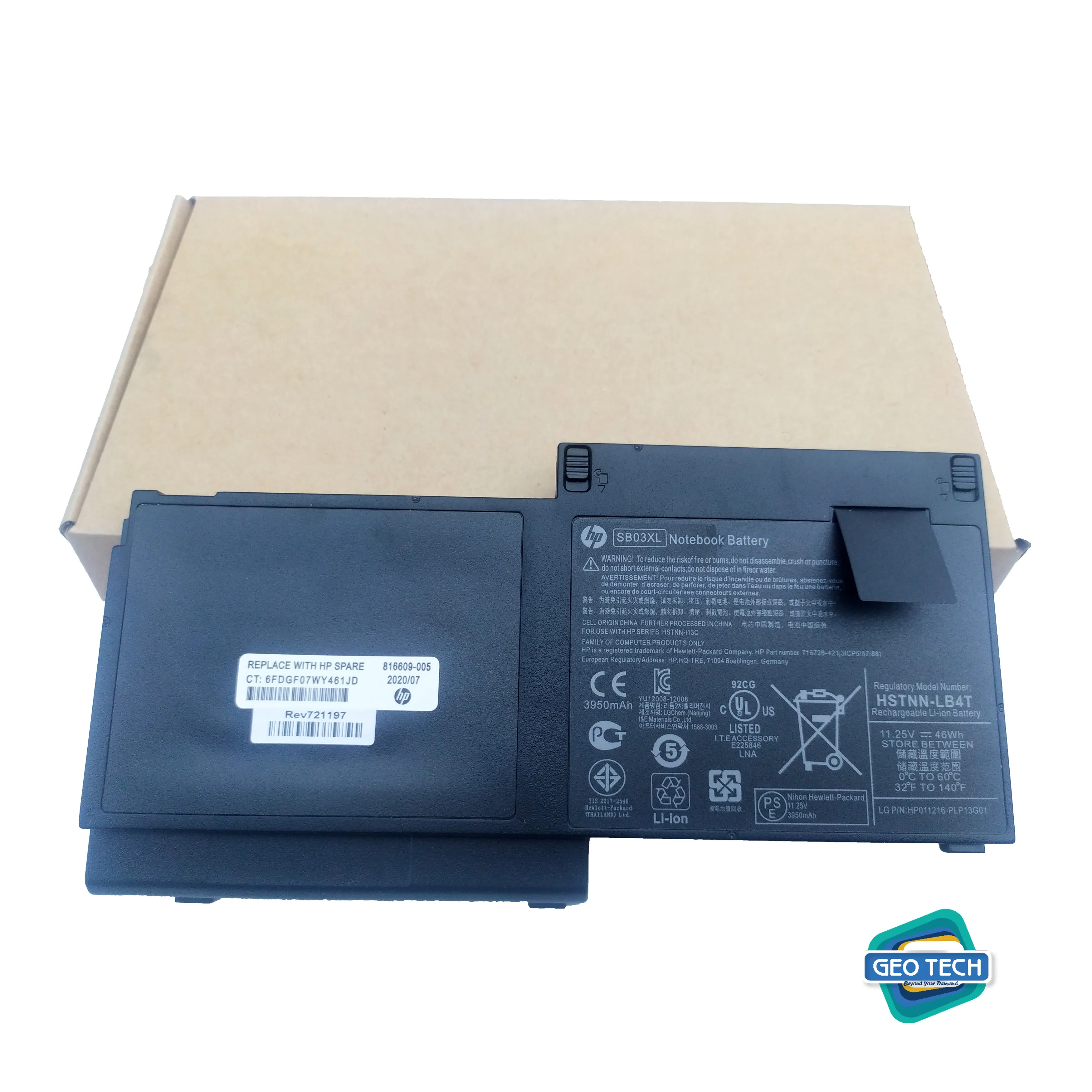 HP EliteBook SB03XL Series Original Laptop Battery, Power: 46wh /SB03XL Battery for HP Elitebook 720 725 G2 820 G1 G2 716726-421 717378-001 HSTNN-LB4T HSTNN-I13C