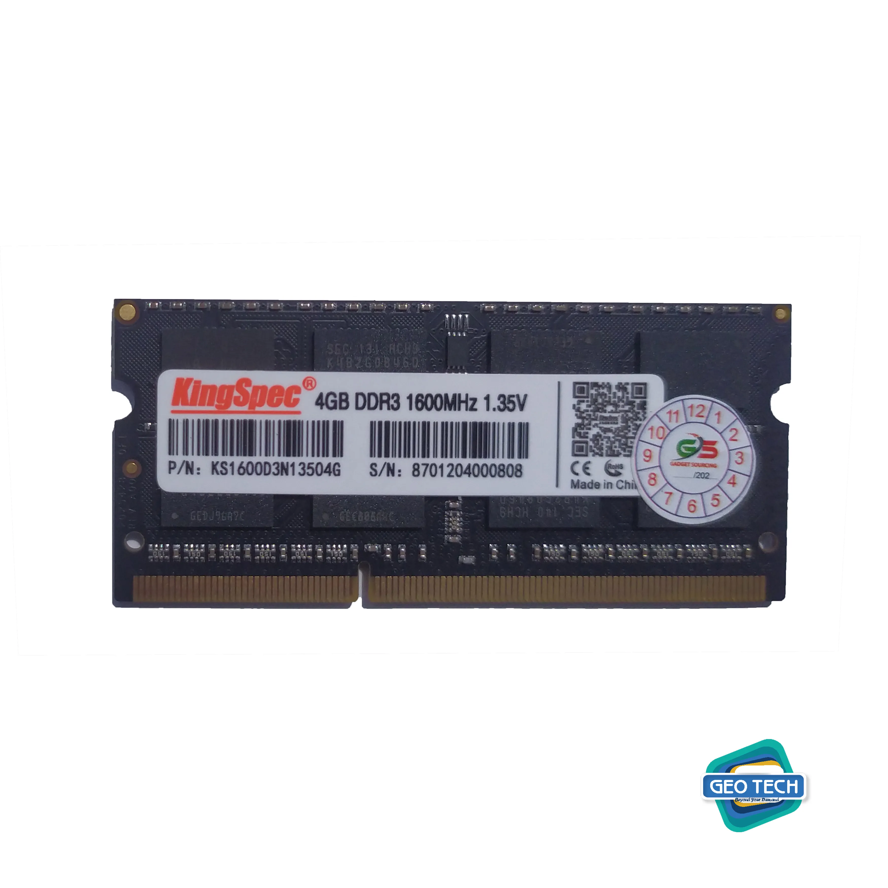 Laptop Ram KingSpec DDR3 4GB 1600MHz bus