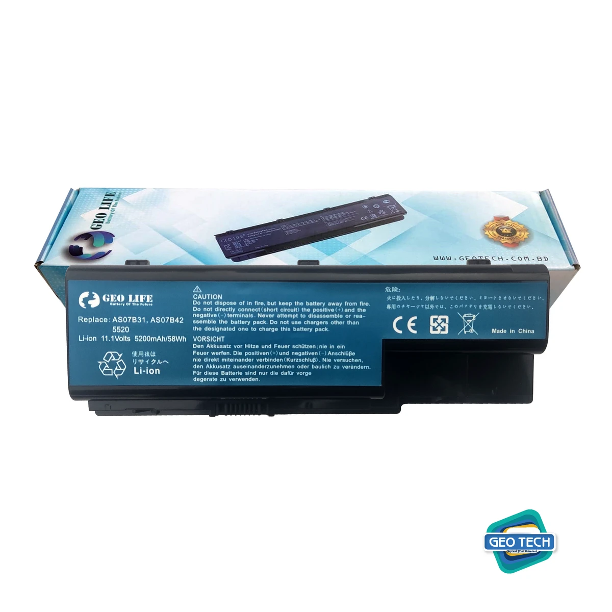 Laptop Battery For Acer Aspire 5920 5920G 5930 5930G Oem quality Geo Life Brand